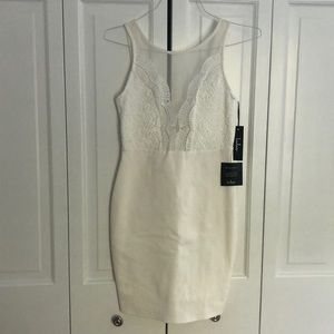 Lulu’s Coquina White Lace Bodycon Dress